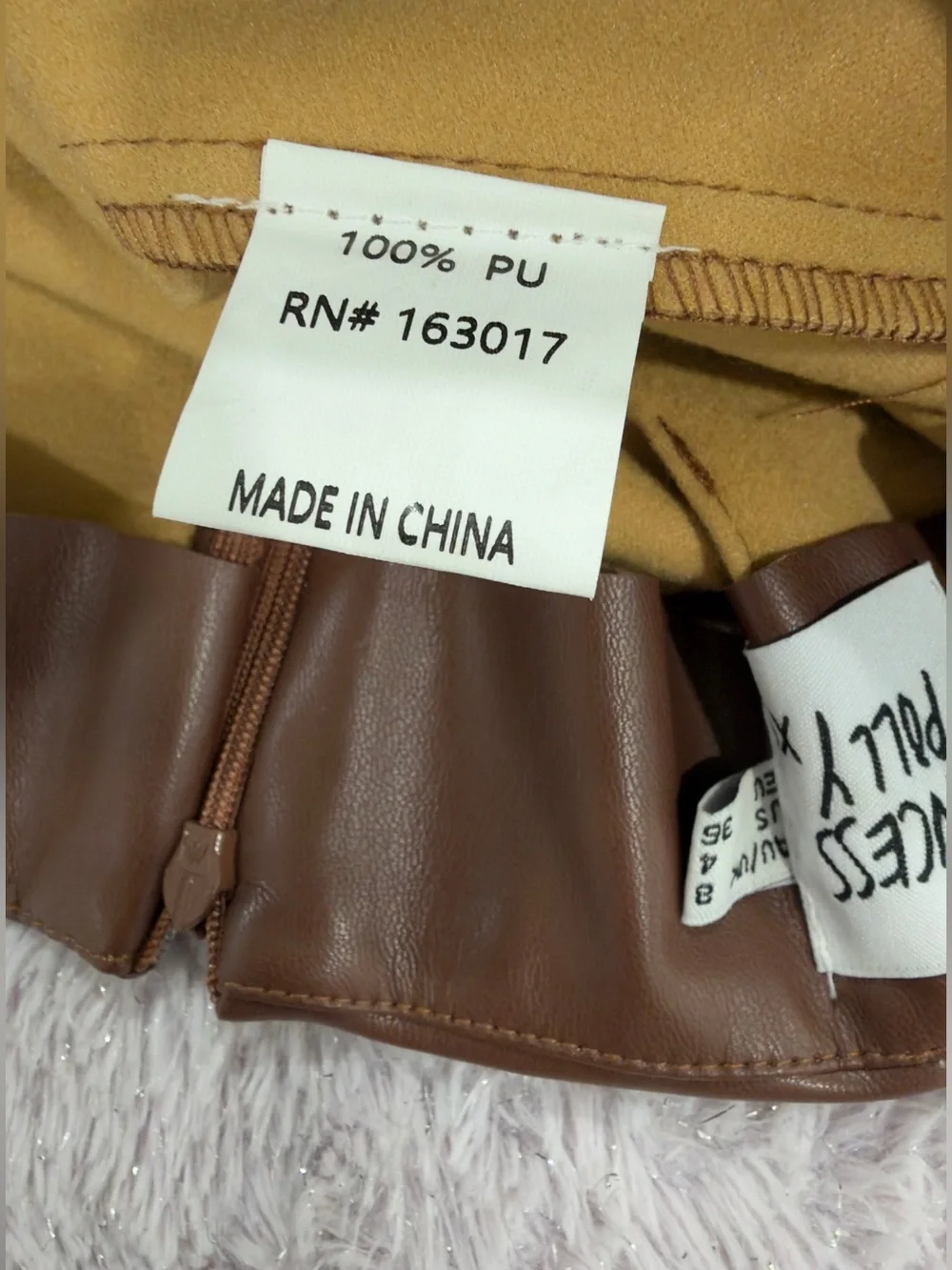 Princess Polly Brown Faux Leather Wrap Mini Skirt with Side Knot - Picture 11 of 12